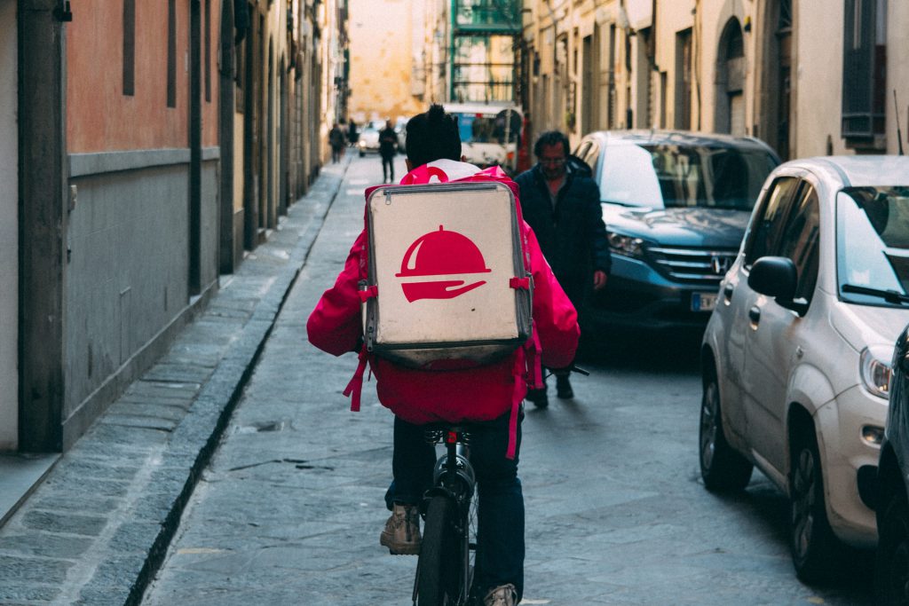 livraison de nourriture à vélo